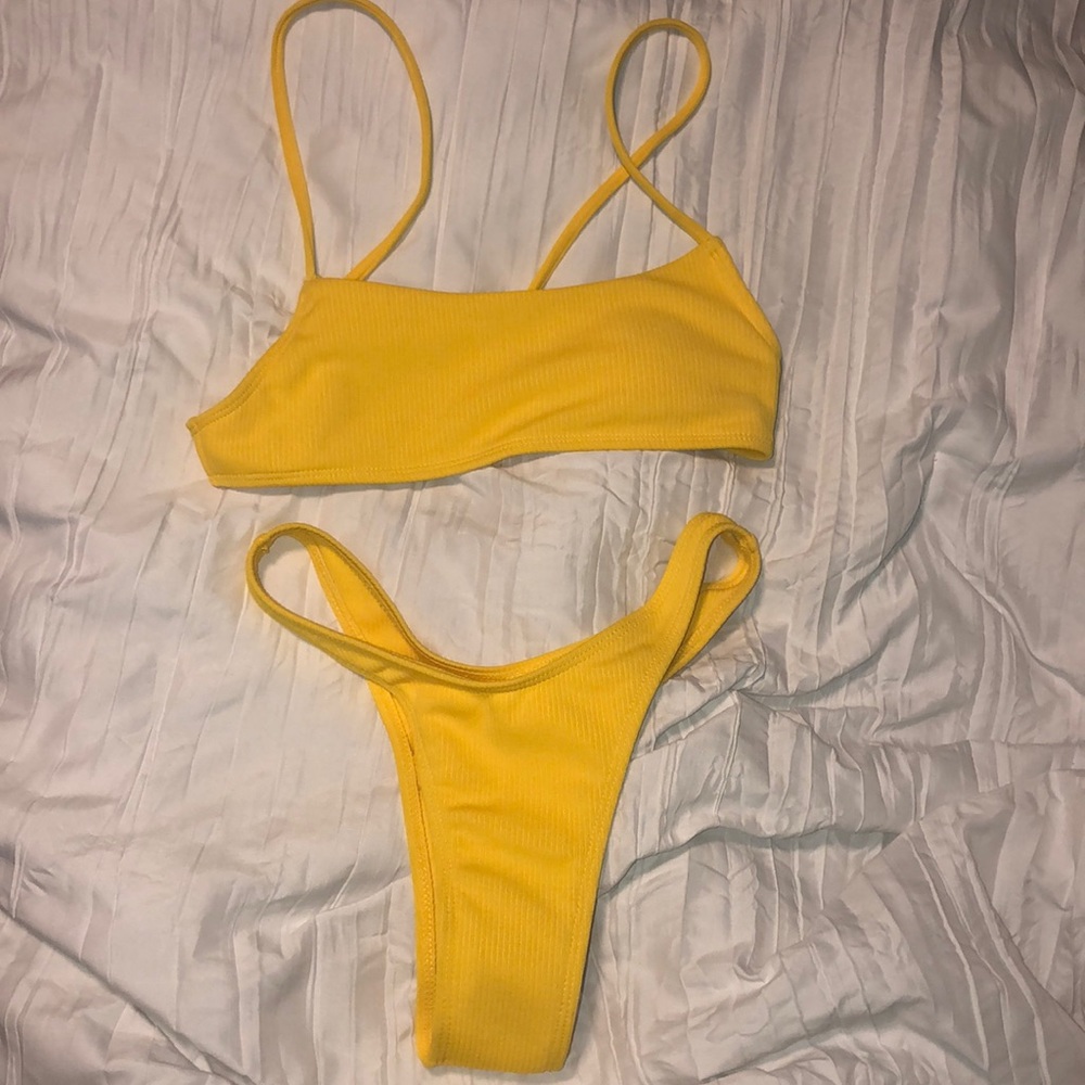yellow bikini